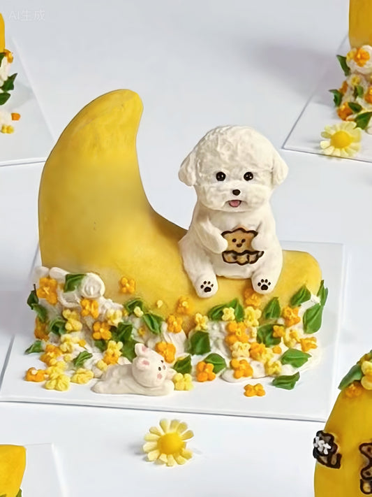 A Moon Boat Cake (for Dogs & Cats)