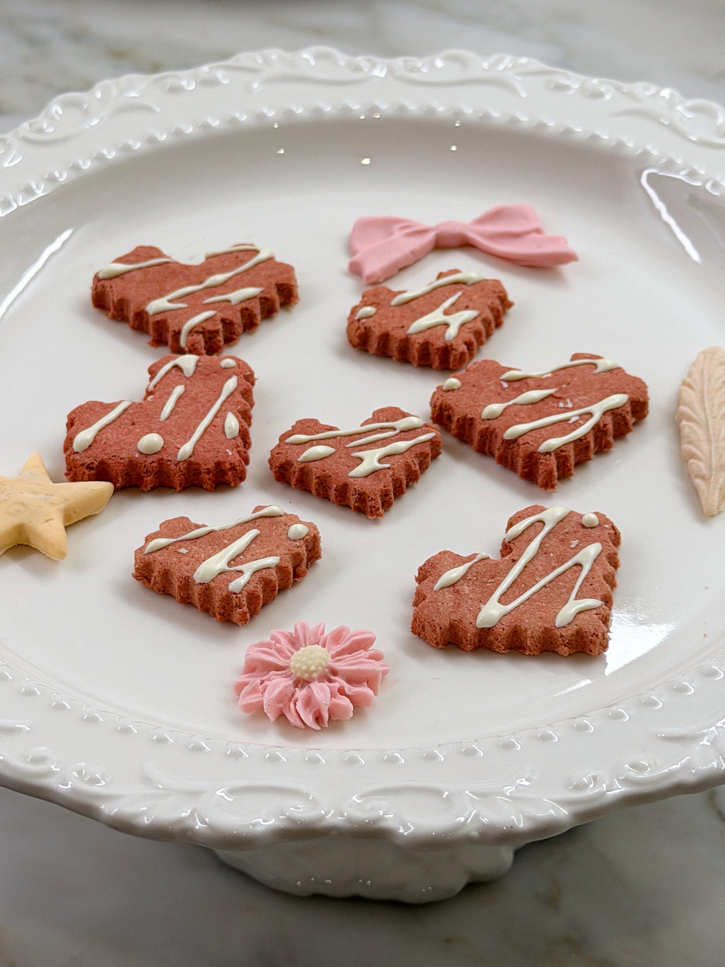 Beetroot Heart Biscuits