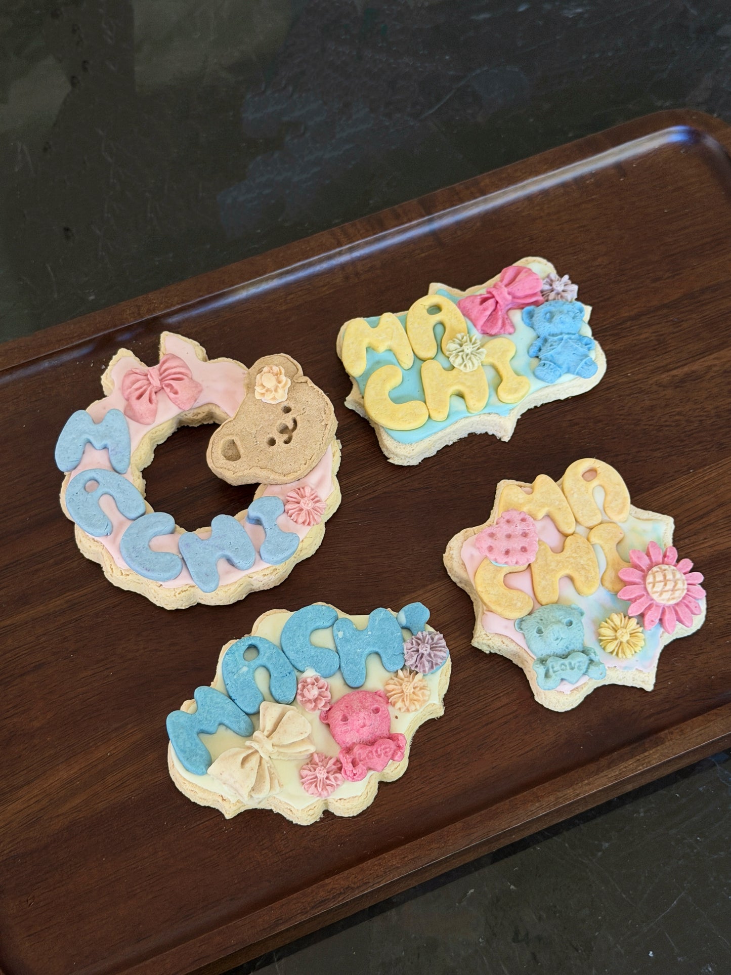 Custom Bear-Themed Name Biscuits