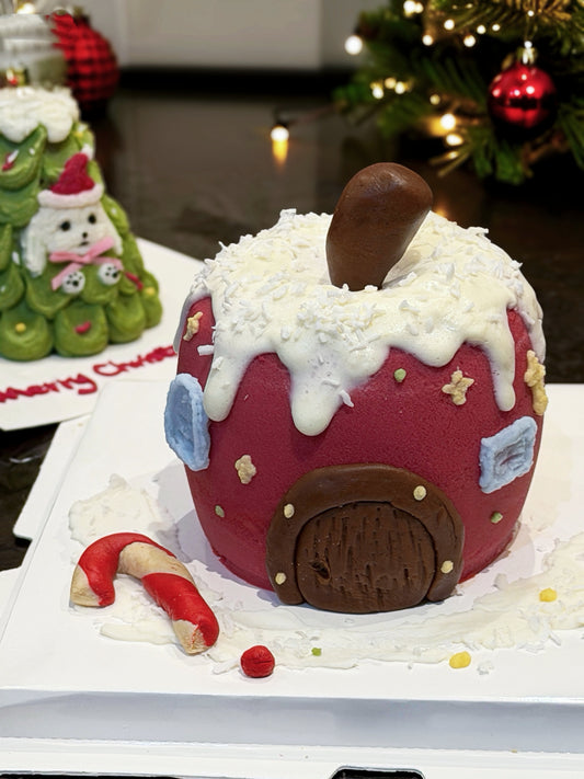 A 1 Christmas Apple Cottage Cake (4 inch)