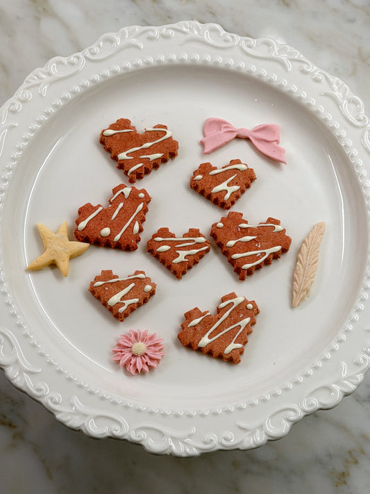 Beetroot Heart Biscuits