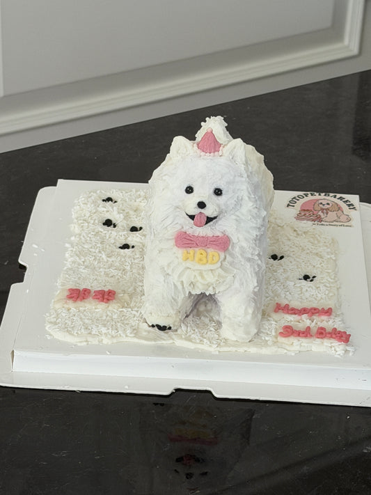 A Snowy Dash Cake (6-inch)(for Dogs and Cats)