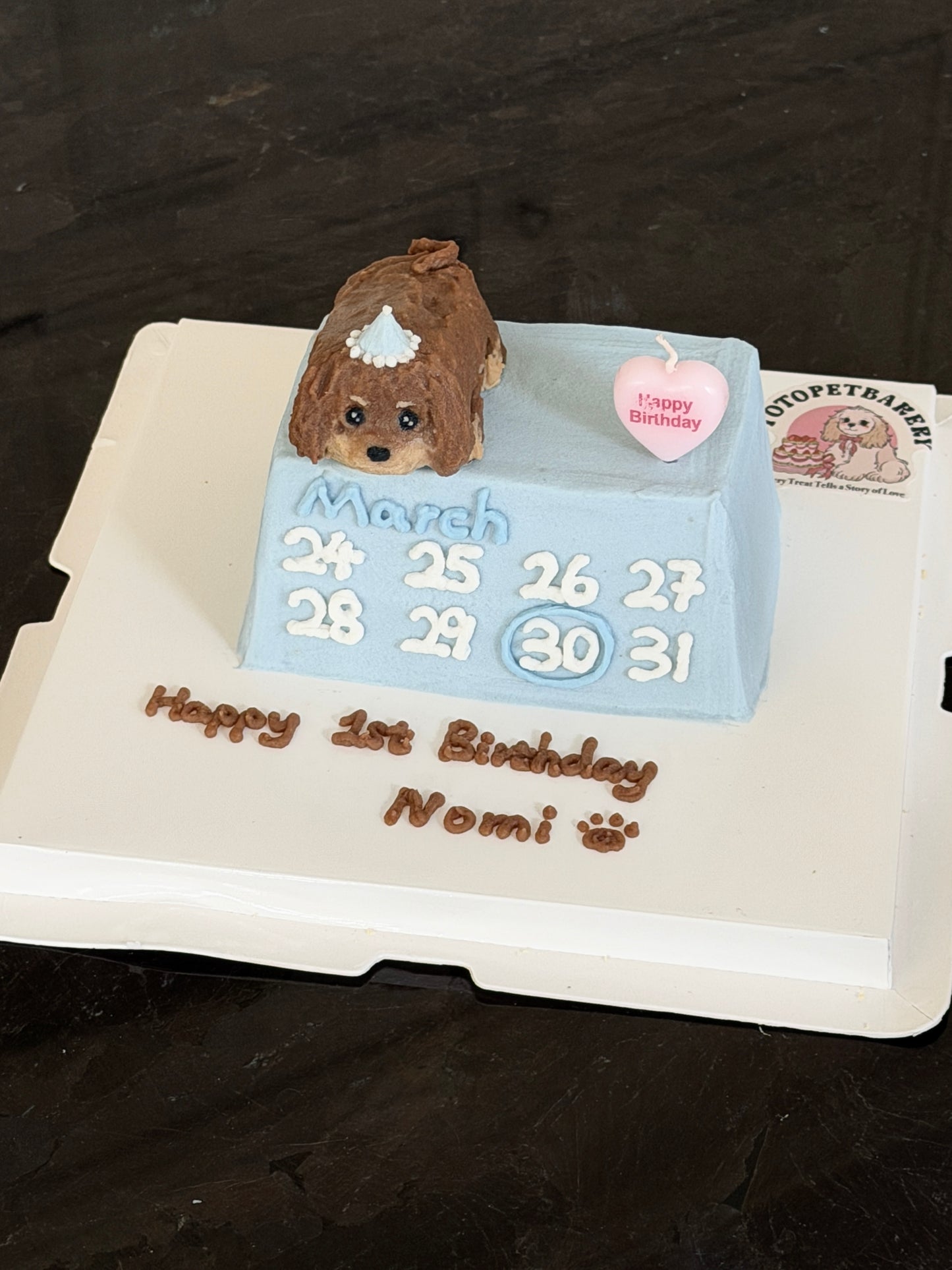 A Cute Calendar Cake (for Dogs &Cats) (6 inch)