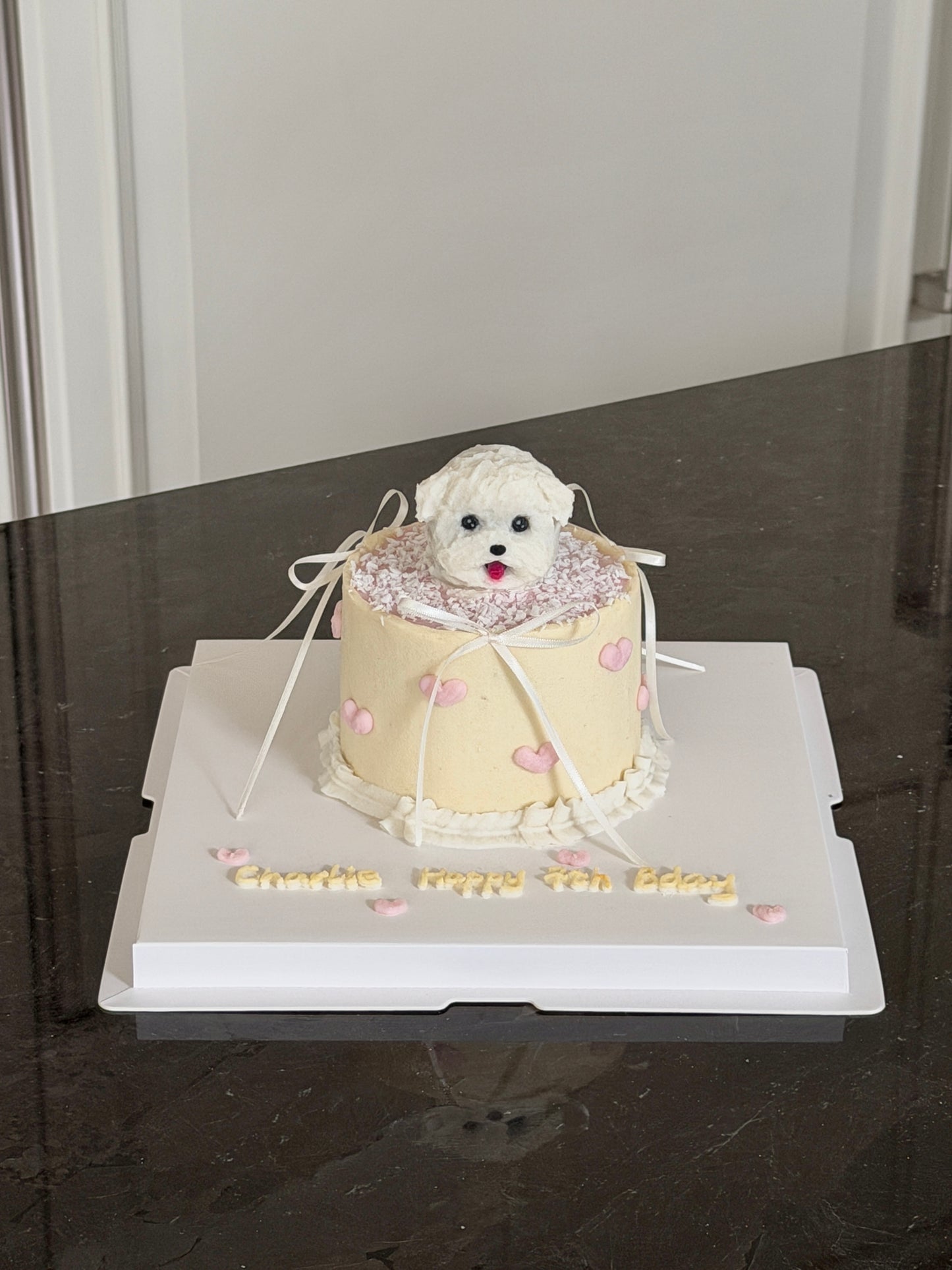 A Coquette Ribbon Cake (for Dogs &Cats) (4 inch)