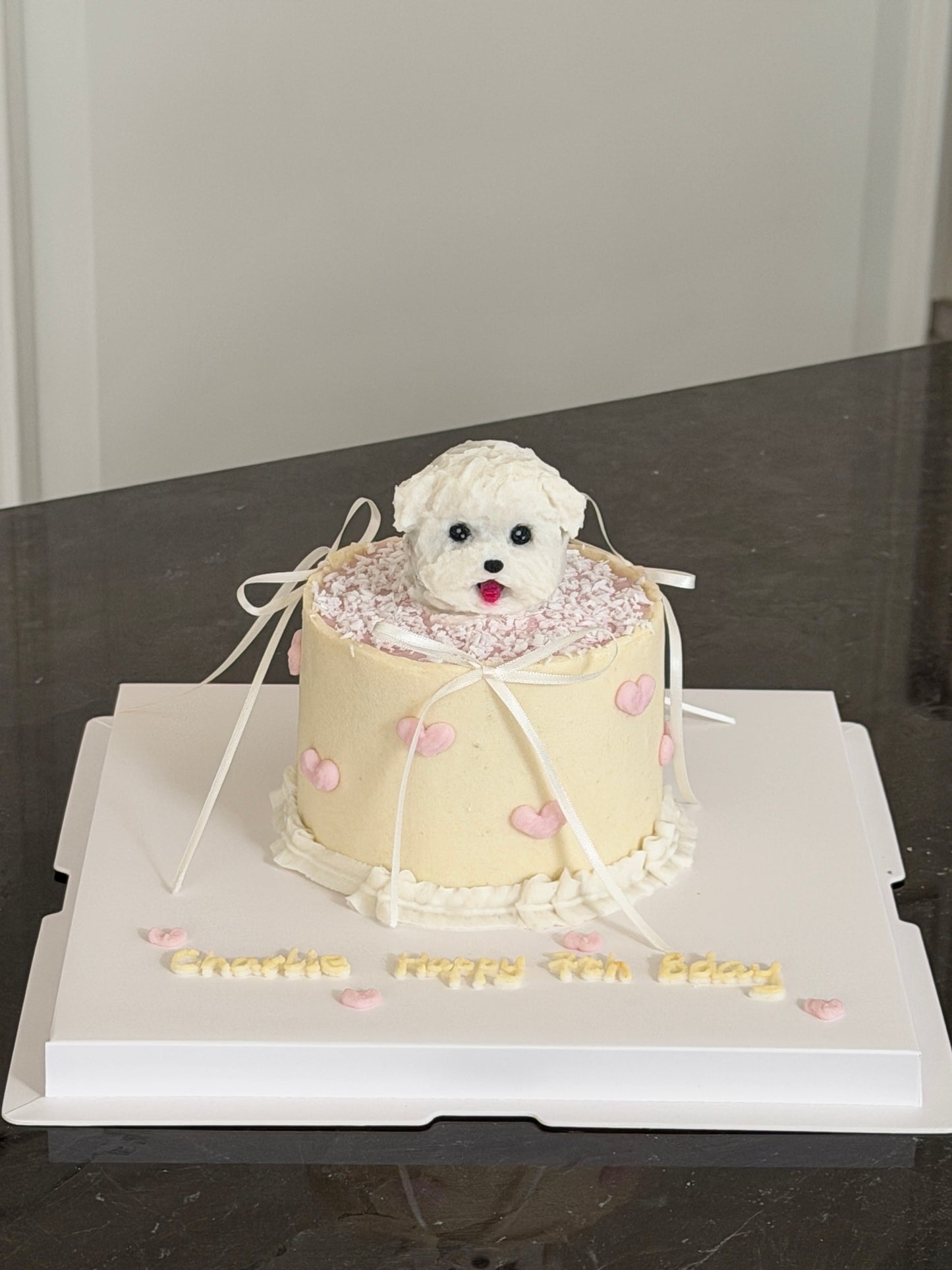 A Coquette Ribbon Cake (for Dogs &Cats) (4 inch)